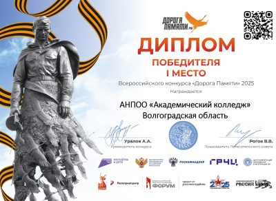 Диплом победителя 1 место Волгоградская обл, АНПОО Академический колледж_pages-to-jpg-0001